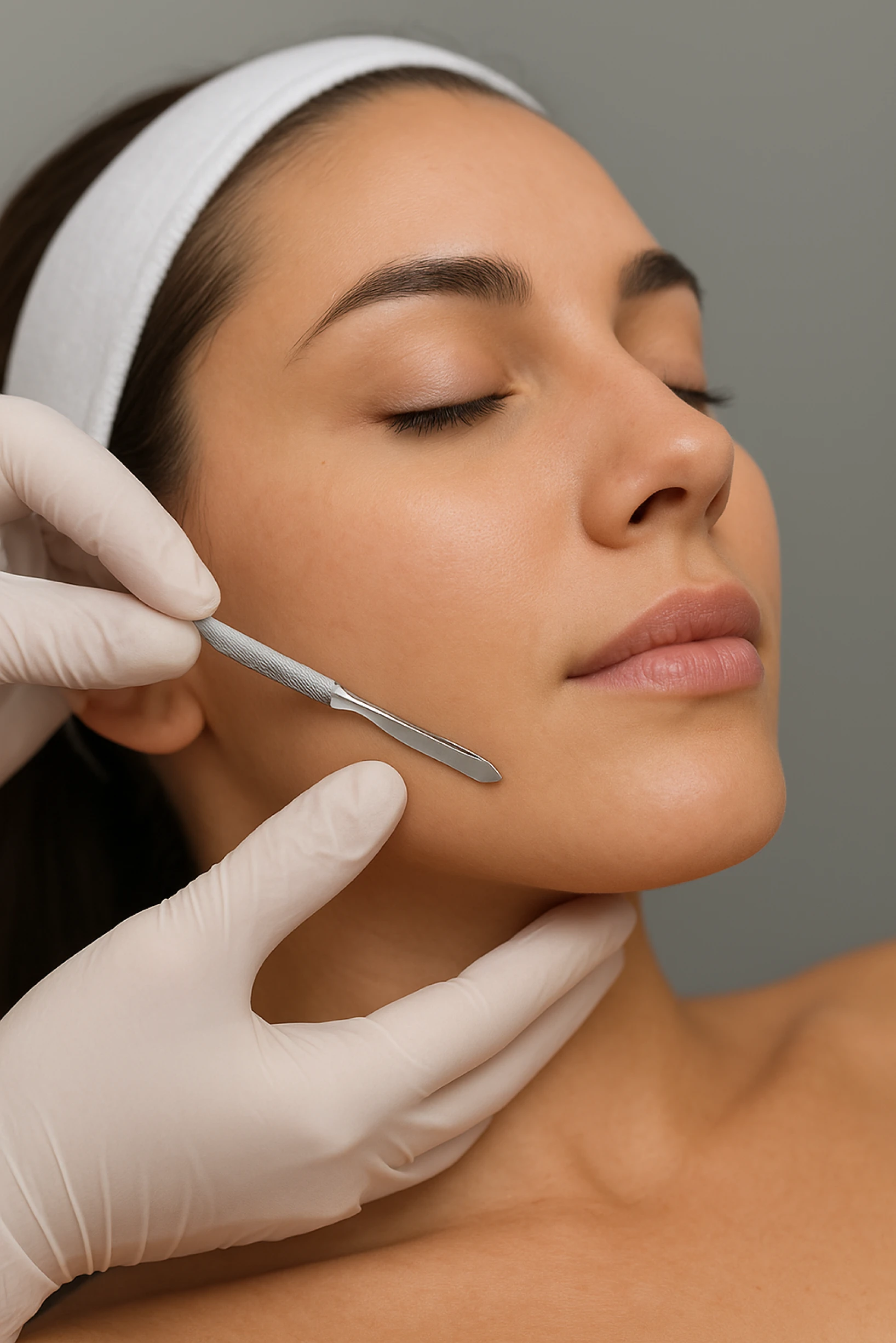 Dermaplaning - remoção de pelos finos e células mortas, deixando a pele lisa e pronta para tratamentos